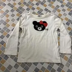 ミキハウス ダブルビー B子ちゃん アップリケ 長袖Tシャツ 100cm 白