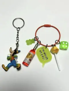 グーフィーレトロキーホルダー　じゃらじゃらキーホルダー　2点セット販売(17)
