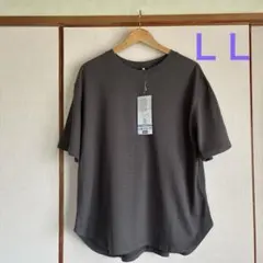 【新品】CLOSSHI ヘビロテTシャツ　接触冷感　チャコールＬＬのサムネイル