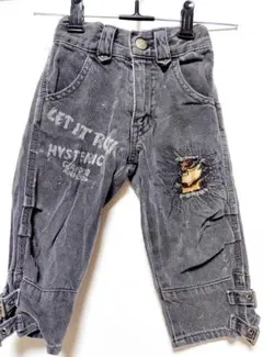 最終値下げ！ヒステリックグラマーペイントクラッシュヒスミニ刺繍デニムパンツ100