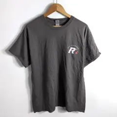 00s GILDAN レーシングTシャツ チャコールグレー