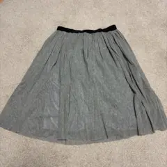 yangany ヤンガニー 膝下丈スカートグレー 日本製 サイズ38
