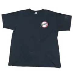 鬼滅の刃 黒 ブラック Tシャツ 半袖 カットソー 漢字デザイン XL メンズ