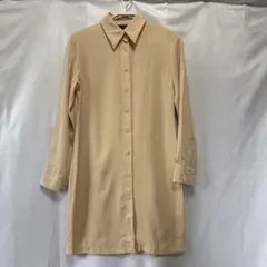 4℃ シャツワンピース M ベージュ きれいめ