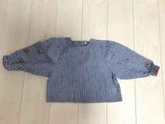 mir.. AI ARAIギンガムチェック 刺繍 ブラウス