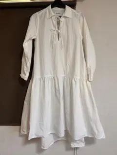 BEAMS BOY シャツワンピース ホワイト