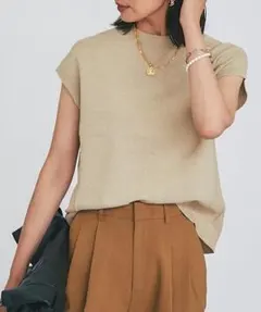 Deuxieme Classe Looseyリブ タンクトップ ベージュ - メルカリ