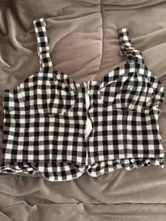 GRL ギンガムチェック　ビスチェ