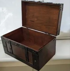 1652 アンティーク 無骨なトランク 収納ケース 木箱 古家具 レトロ