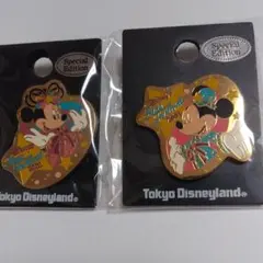 未開封品 東京ディズニーランド 2001年 七夕 ミッキー ミニー ピンバッジのサムネイル