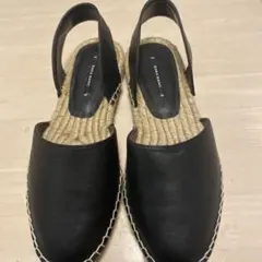 ZARA BASIC エスパドリーユ サンダル ブラック 36のサムネイル