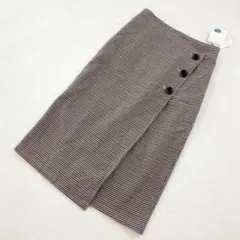 新品タグ付き✨ビス◇ロングスカート ラップスカート風 オフィスカジュアル S