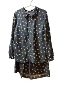 HANAE MORI　セットアップ　シャツ&スカート Mサイズ 　黒