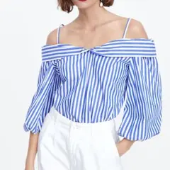 新品未使用！ZARA オフショルダートップス