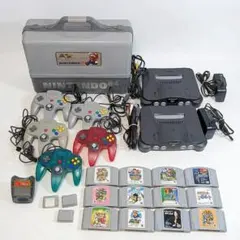 ニンテンドー64 豪華セット 本体2台＋ソフト14本＋マリオケース