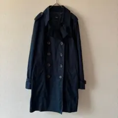 GAP ギャップ　トレンチコート　綿100% ネイビー　サイズMのサムネイル
