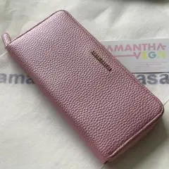 SAMANTHAVEGA サマンサベガ 長財布 ピンク パールピンク ファスナーのサムネイル