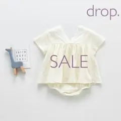 【特別SALE】レース襟　スカート付き　ロンパース  80 ホワイト