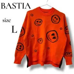 【BASTIA】バスティア ❤︎タグ付き❤︎スマイリーフェイス ニット オレンジ
