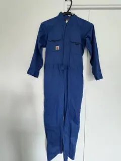 コットン素材　つなぎ　ブルー　140