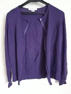JOHN SMEDLEY 紫色 カーディガン　M位？のサムネイル