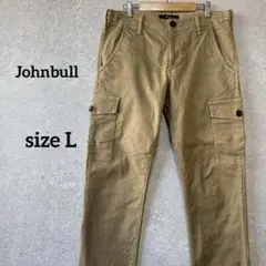 ジョンブル Johnbull ワークパンツ L ベージュ ポケット カジュアル