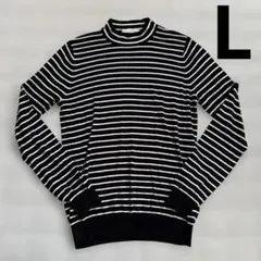LUXURY STAR ストライプハイネックセーター L