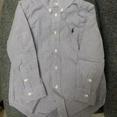 Ralph Lauren チェック柄シャツ 4/4T パープル 110cm