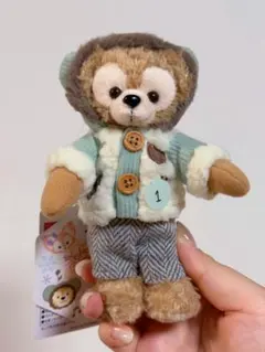 お顔厳選！！ダッフィー　ぬいぐるみバッジ　シークレットオブスノーウィーデイ