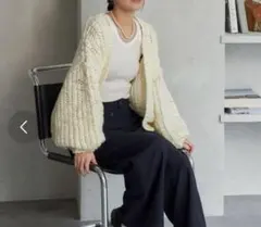 FREAK'S STORE ニットカーディガン ホワイト