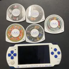 H1885-2 SONY PSP 3000 本体 ホワイト5本付き