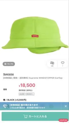 Supreme WINDSTOPPER Earflap Crusher M/L