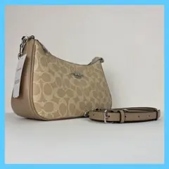 【COACH】 タグ有り ショルダー バッグ シグネチャー ベージュ 2way