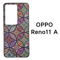 OPPO Reno11A カラフル 丸タイル カバー