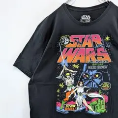 US古着 STAR WARS スターウォーズ ムービーTシャツ 黒 2XL
