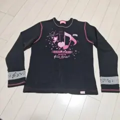 値引き！mezzopiano 長袖カットソー 黒 ピンク