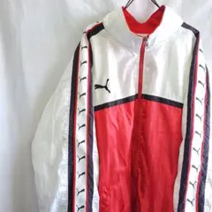 90ｓ ＰＵＭＡ デカロゴ ナイロンジャケット サイドライン ジャンパー テープ