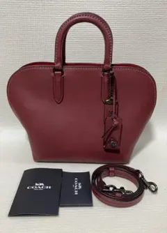 COACH バーガンディ ハンドバッグ