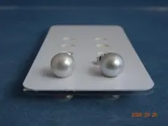 新品　あこや黒真珠8.2㎜（グレー系）SV925ピアス