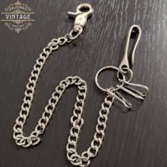 f カラビナ ヴィンテージ アメカジ ウォレットチェーン ストリート 古着250