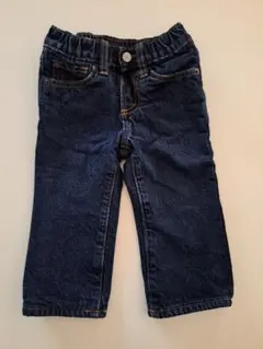 裏地付きダークブルーデニムパンツ