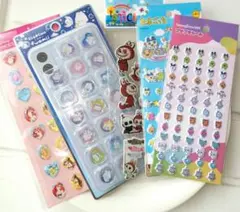 おはじきシール　ふわみい　ストーンシール　ディズニープリンセス　たまごっち