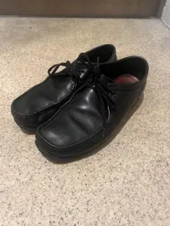 値下げ可 Clarks ワラビー 黒 スムースレザー 本革 表革 ブラックのサムネイル