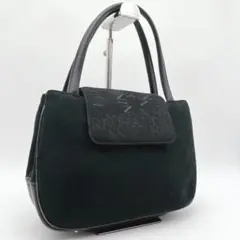 NINA RICCI ニナリッチ ハンドバッグ フォーマル スウェード ブラック