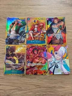 ワンピースカード クザン ルフィ シャンクス カイドウ ロジャー ウタ 6枚