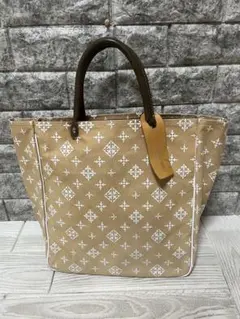 ベージュ模様トートバッグ