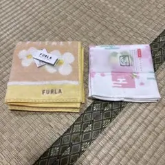 FURLA 花柄タオルハンカチ 山の春ガーゼタオル2枚セット