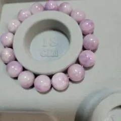 天然石 薄紫色 ブレスレット 18cm