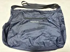 【美品】モンベル ポケッタブル ライトショルダーバッグ L ネイビー