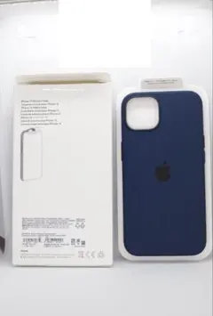新品-純正互換品 - iPhone13 シリコーンケース-アビスブルー